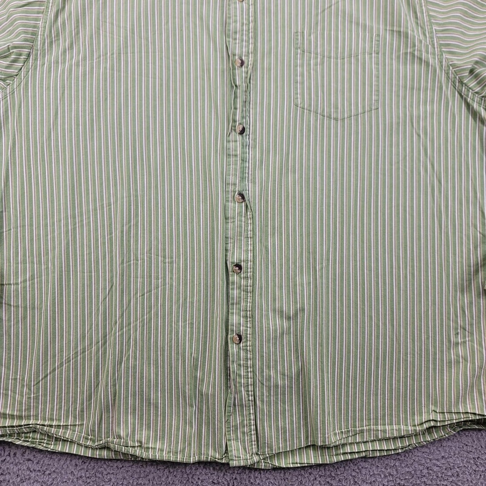 Wrangler Shirt Mens XXL Green Striped Button Up Western‎ Long Sleeve Outdoors - Picture 4 of 16